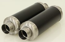 MIVV Silencer kit GP, stainless steel black, with homologation - Kawasaki Z 1000