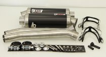 MIVV Silencer kit GP, stainless steel black, with homologation - Kawasaki Z 1000