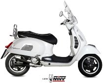 MIVV Silencer complete system Delta Race, stainless steel, with homologation - Vespa 300 GTS