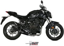 MIVV Silencer complete system Delta Race, stainless/carbon cap, with homologation - Yamaha 700 MT-07