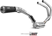 MIVV Silencer complete system Ghibli, stainless steel black, with homologation - Yamaha 700 XSR