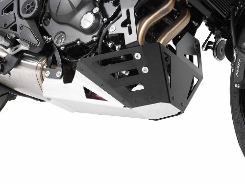 Hepco & Becker Engine protection plate aluminium, Black / Silver - Kawasaki Versys 650 (2015->2021)