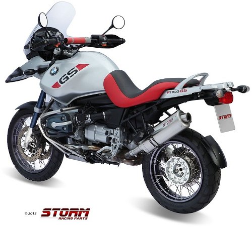 STORM Silencer, inox , oval, with homologation - BMW R 1150 GS / Adventure