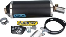 Arrow Silencer MaXi Race-Tech Aluminium Dark with homologation - Kawasaki Versys 650 / ER 6 F ...