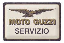Moto Guzzi plaque en tôle Servizio, 20x30 cm