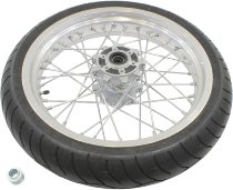 Moto Guzzi Spoke wheel rim front, with tire, 3,5x18, chroemed spokes - 940 Bellagio