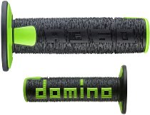 Domino Hand grip rubber kit off road A360 black-green- 22/26mm handlebars