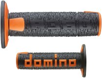 Domino Hand grip rubber kit off road A360 black-orange - 22/26mm handlebars