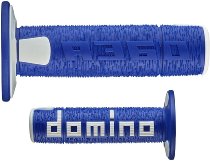 Domino Hand grip rubber kit off road A360 blue-white - 22/26mm handlebars