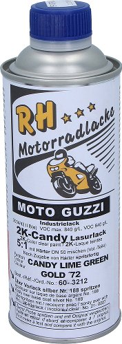 Moto Guzzi Varnish-kit candy lime green gold from 1972, 2x375 ml