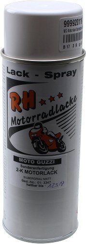 Moto Guzzi Spraydose Motorlack silbergrau matt, 400 ml, Haltbar 3 Wochen Muss innerhalb von 3 Wochen