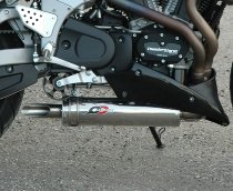 QD Silencer 2 in 1, stainless-steel polished with homologation - Buell XB 9, XB 12 Ulysses from 2008