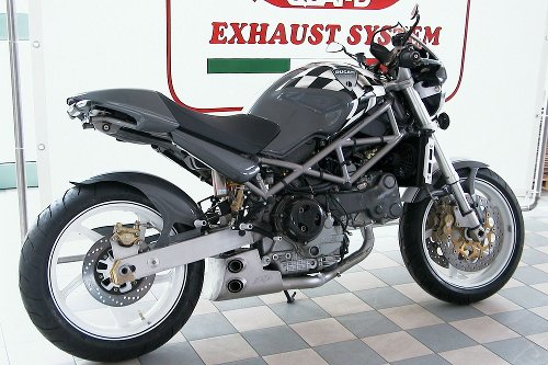 QD Exhaust kit ´ex-box´ series, stainless-steel, with homologation - Ducati 916 S4 Monster Auspuffan