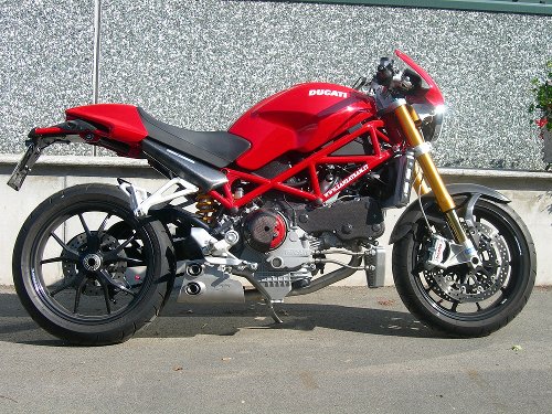 QD Exhaust kit ´ex-box´ series, stainless-steel, with homologation - Ducati 1000 S4R, S Monster Krüm