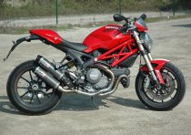 QD Auspuff Slip-On ´Magnum´ Serie, Carbon, Euro 3 mit EG-ABE - Ducati 1100 Monster EVO