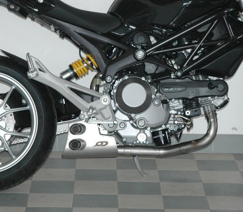QD Exhaust kit ´ex-box´ series, stainless-steel, with homologation - Ducati 796 Monster