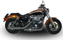 V-Performance Exhaust set D.Ring End Cap, D=80mm, Chrome - Harley Davidson Sportster (2014->2020)