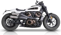 V-Performance Auspuffset 2in2 Twin Carbon Endkappe - Harley Davidson Sportster 1250 S (2021->)