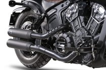 V-Performance Exhaust Twin Slip-On set, Euro 3/4, Dark - Indian Scout Bobber Chubby (2015->2020)