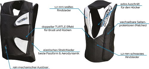 Helite Airbagweste GP-AIR 2.0, schwarz/weiß, Gr. L