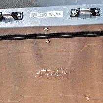 GIVI Top case en aluminium Trekker Outback 58 litres, Monokey - argenté