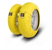 Capit Reifenwärmer XL ´Suprema Spina´ - vorne ≤125-17, hinten <200/55-17, gelb
