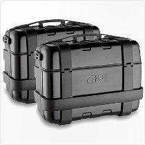 GIVI Trekker 33 set di valigie monokey nero con coperchio in alluminio nero / carico massimo 10 kg