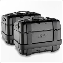 GIVI Trekker 46 set di valigie monokey nero con coperchio in alluminio nero / carico massimo 10 kg